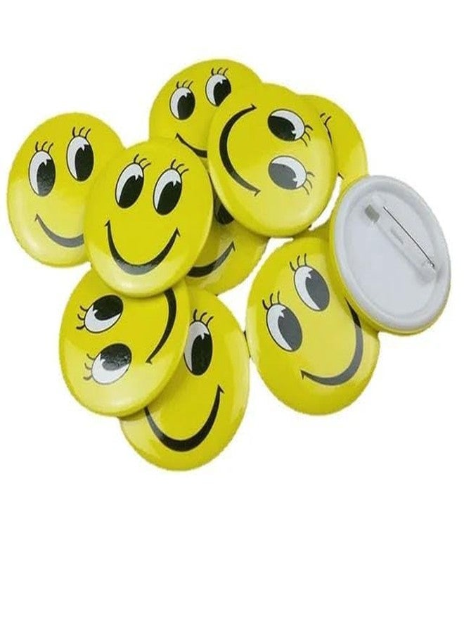 VTL Smiley Badges Sheet 4cm - Pack of 30 Badges Assorted Yellow Round Pin Buttons for Kids, Students, Bags, School Rewards, Gifts & Party Favors - Image 3